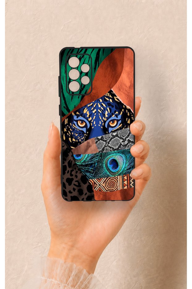 Samsung-A72 Compatible Amazon Tiger Patterned Silicone Case