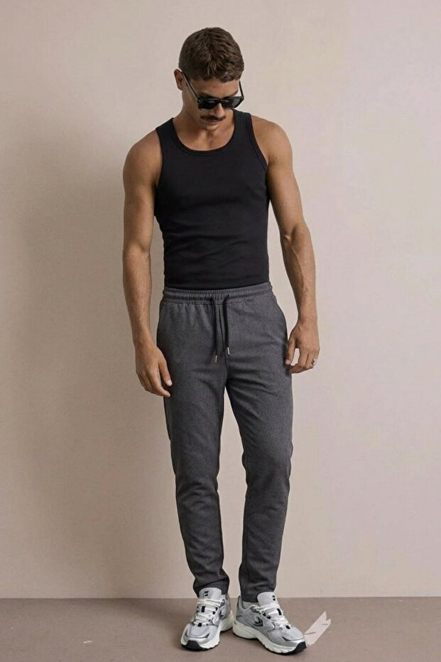 بنطلون رجالي بخصر مطاطي واسع وفضفاض من Basic Trend