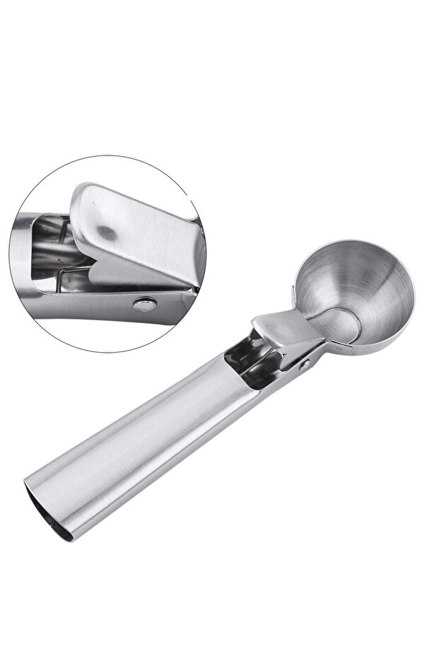 Inox Stainless Steel Ice Cream Scoop - Watermelon Cookie Meatball Halva Portioning - Ball Shaper