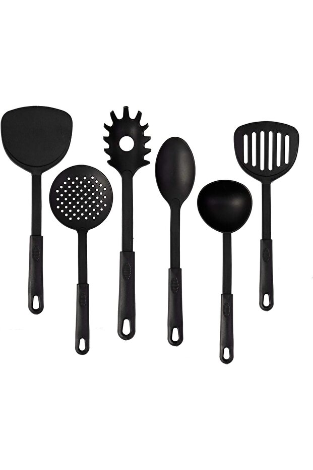 Nylon Cooking Utensils, 6 PCS - Non Stick Non Scratch Cooking & Serving Spoon Set