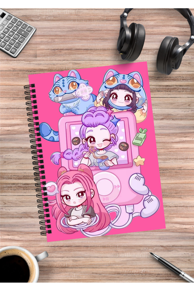 Kpop Demon Hunters Anime Spiral Notebook A5 (50 Sheets)
