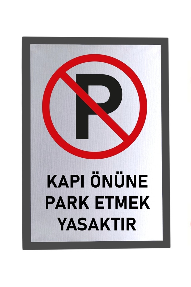 Metal 14X20 cm Adhesive No Parking for Front Door Warning Prohibition Sign Signboard