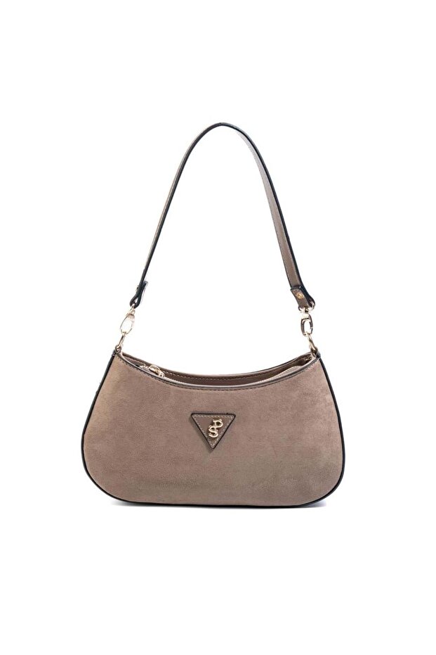 Mink - Mink Suede Women's Shoulder Bag Sp1251