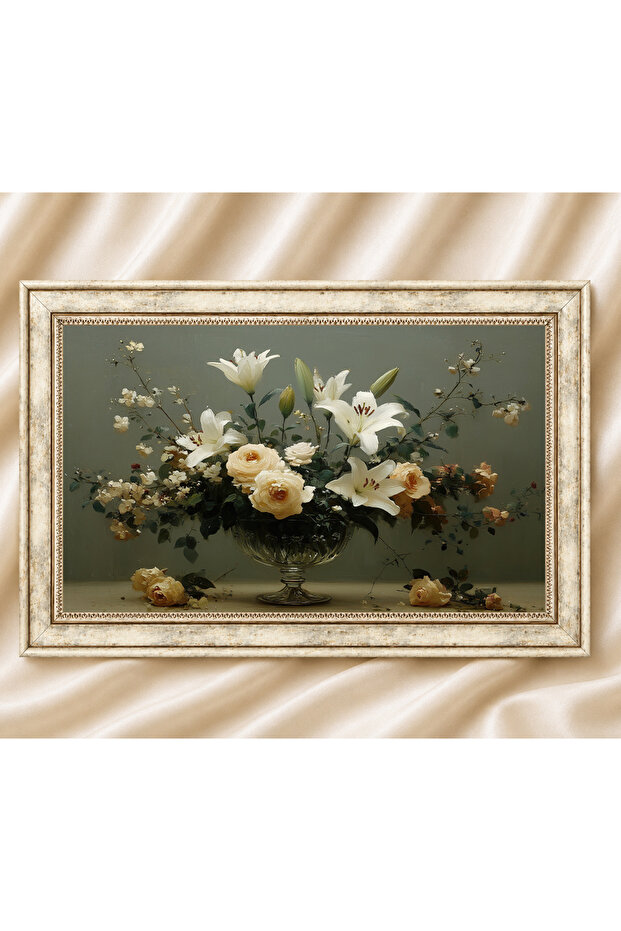 Vintage Painting Cream Antique Framed Painting Models