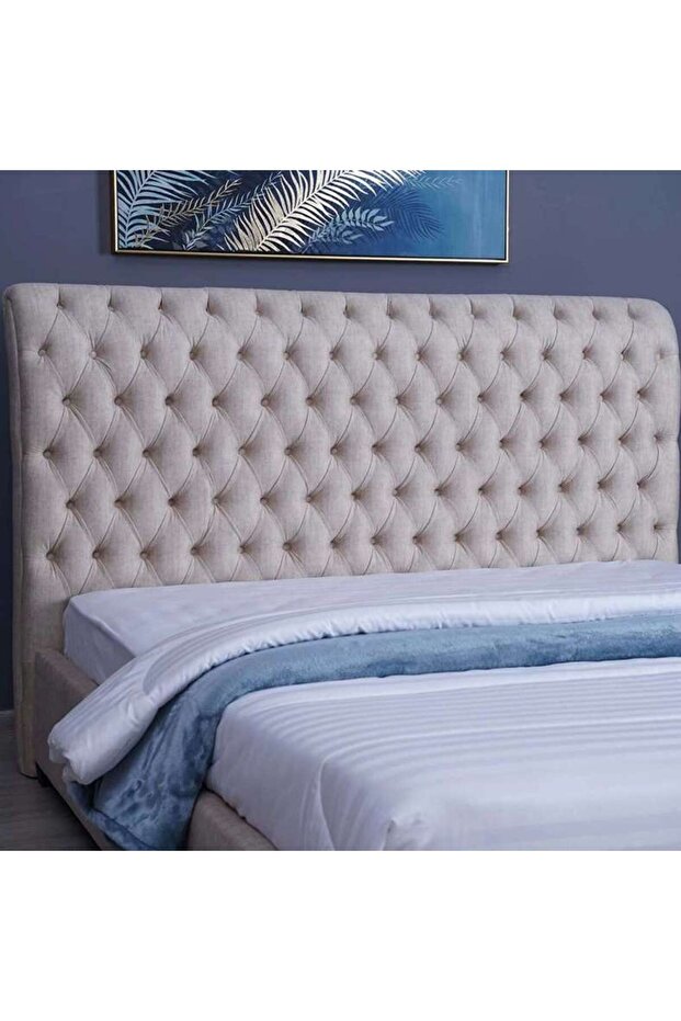 AURORA HEADBOARD CHANEL BEIGE L-200 : H-125 CM