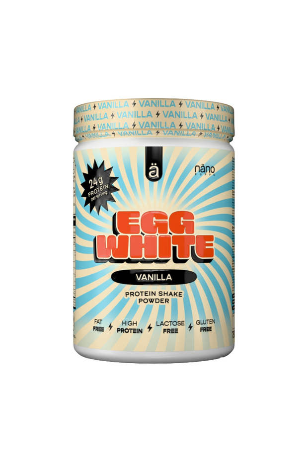 بياض البيض بروتين باودر من نانو سابس نكهة الفانيلا 750جم - Egg White Vanilla Protein Shake Powder