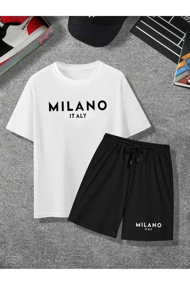 Unisex Oversize Shorts Set Short Sleeve T-Shirt Comfortable Fit Summer Casual Sports