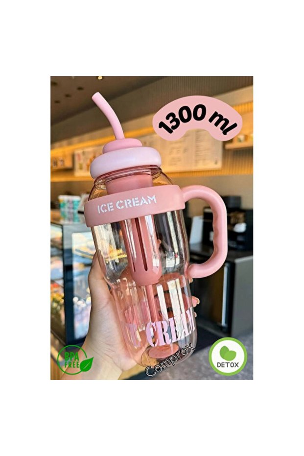 Bpa Free 1300ml Cold Water Bottle, Large Ice Bottle for Sports and Daily Use