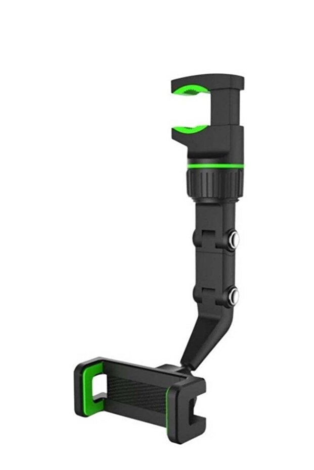 New 360° Rearview Mirror Phone Holder for Car Multifunctional Mount (Green)