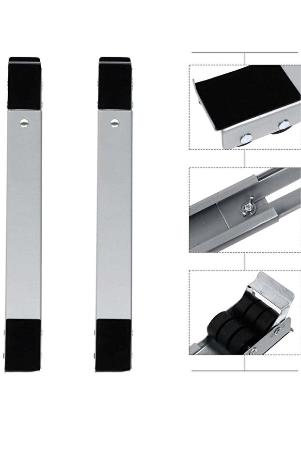 Washing Machine Stand with Wheels Adjustable Roller Base Mobile Roller Refrigerator Base Moving Cart for Dryer Fridge Furniture