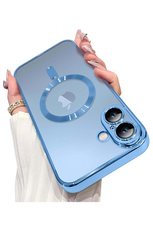 iPhone 16 Plus Magnetic Case with Camera Lens Protector - MagSafe Compatible, Soft TPU, Shockproof