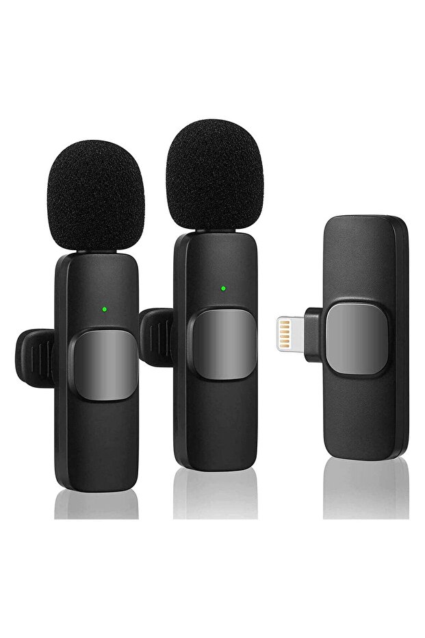 Wireless Lavalier Microphone for iPhone iPad, Plug-Play Wireless Mic for Recording, Live Stream, YouTube, TikTok, Facebook, Noise Reduction Auto