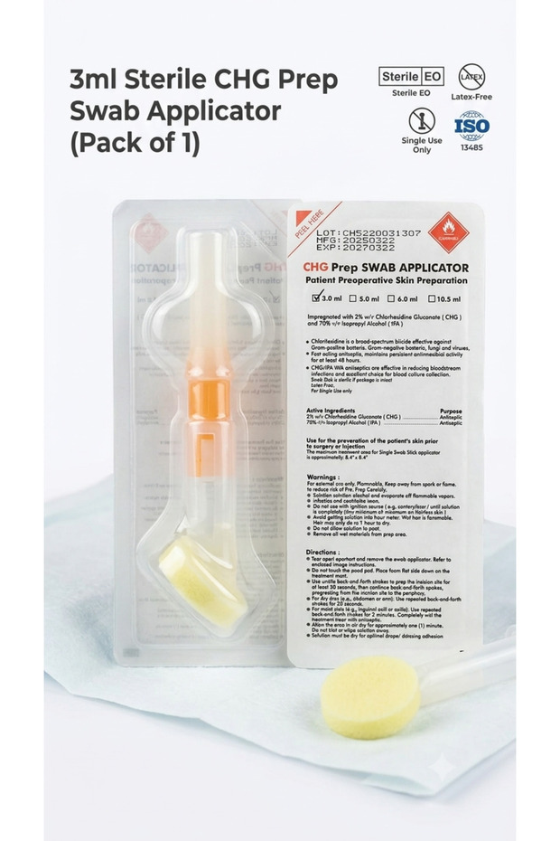 CHG Prep Swab Applicator 03ML