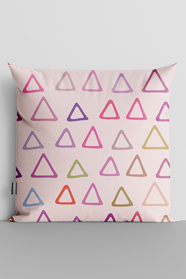 Colorful Triangles Double Sided Digital Printed Throw Pillow Cover