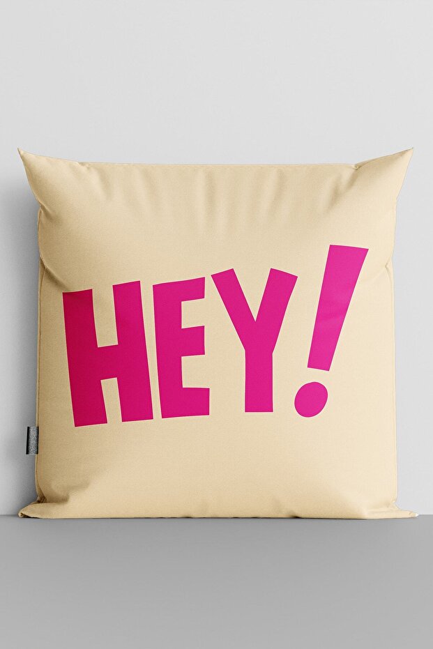 غطاء وسادة مطبوع رقميًا على الوجهين من Popart Hey مكتوب - 245