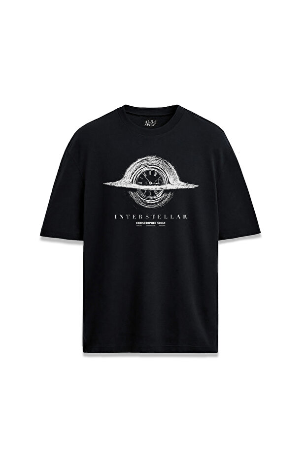 Interstellar Interstellar Movie Special Design Printed Unisex Black T-Shirt