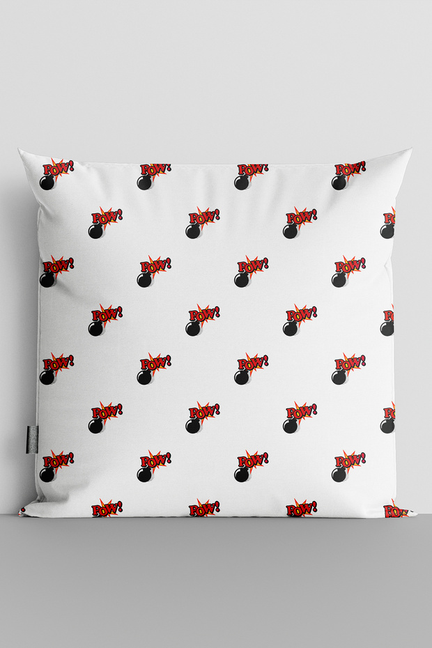 غطاء وسادة مطبوع رقميًا على الوجهين من Popart Pow - 58
