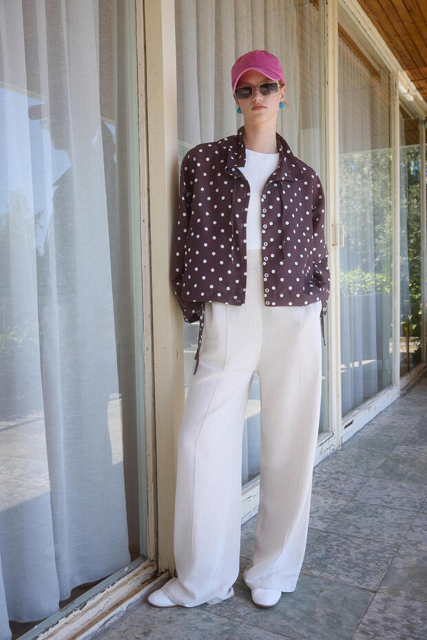 Polka Dot Bomber Jacket - 1