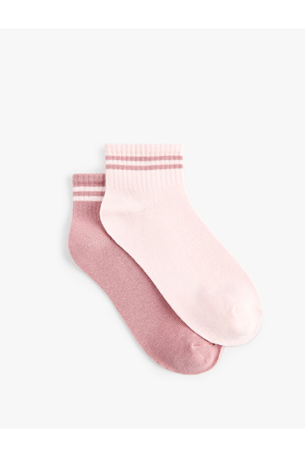 Cotton Striped 2-Piece Sock Set