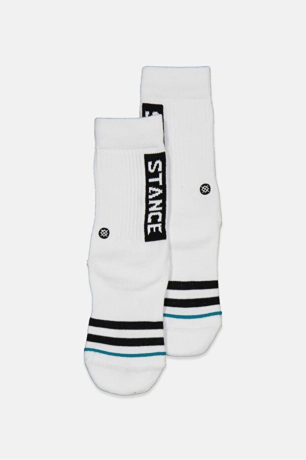 Kids Boy 1 Pair Og Stripe Socks, White