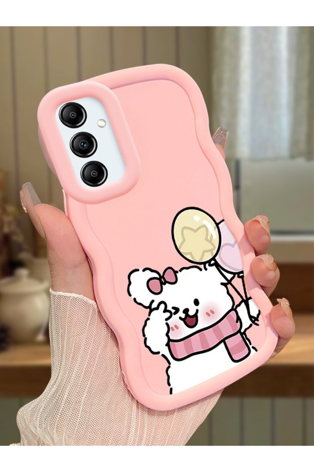 Samsung Galaxy A14 5g Compatible Case Camera Protector Pink Silicone Couple Phone Case Cat Pattern