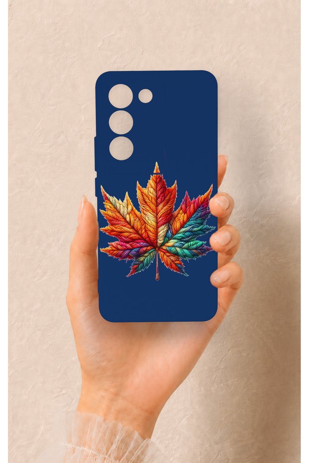 Vivo V30 Lite Compatible Colorful Leaf Pattern Silicone Case