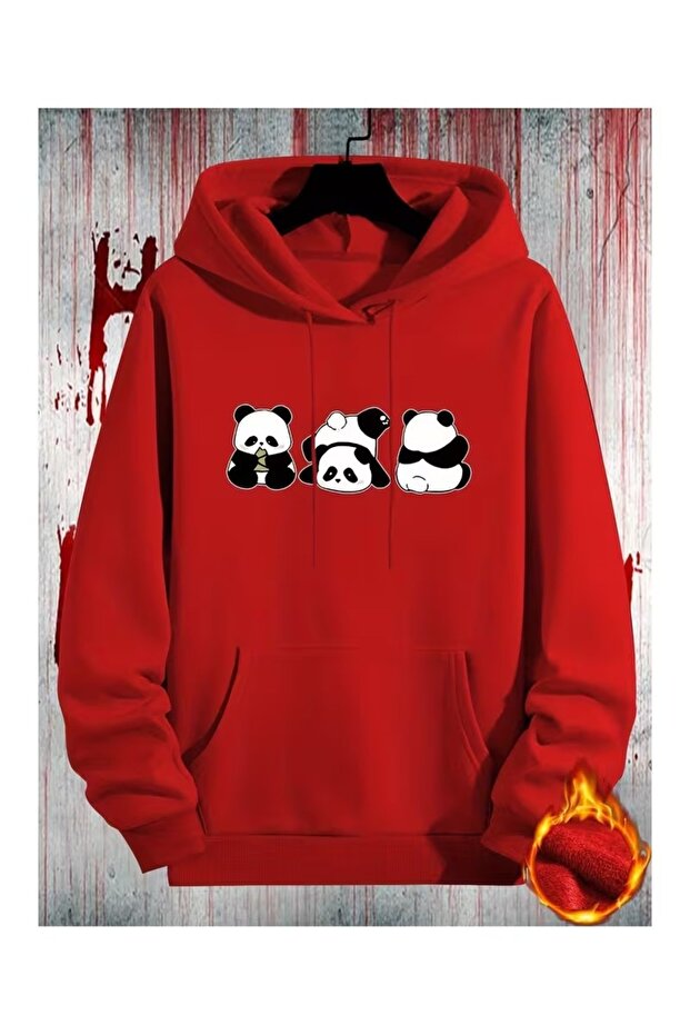 Women's Hooded Printed Relaxed Fit Sweatshirt