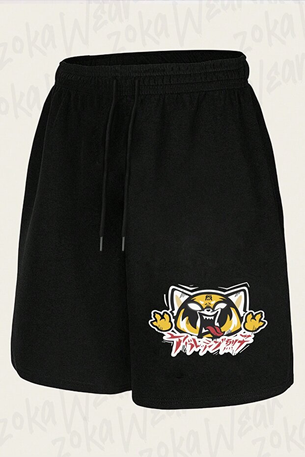 شورت مطبوع بتصميم Aggretsuko للجنسين