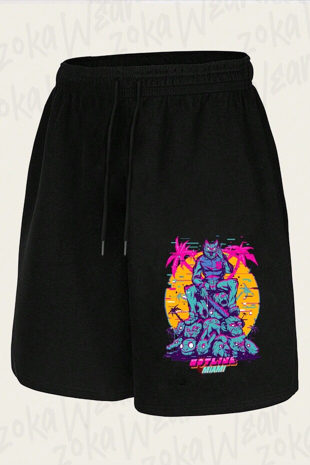 Unisex Hotline Miami Design Printed Shorts