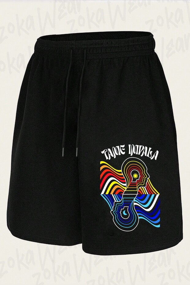شورت مطبوع بتصميم Tame Impala v9 للجنسين