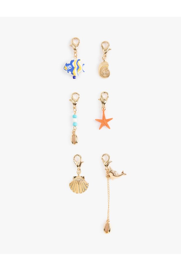 Multicolored Sea-Themed 6-Piece Bikini Charm