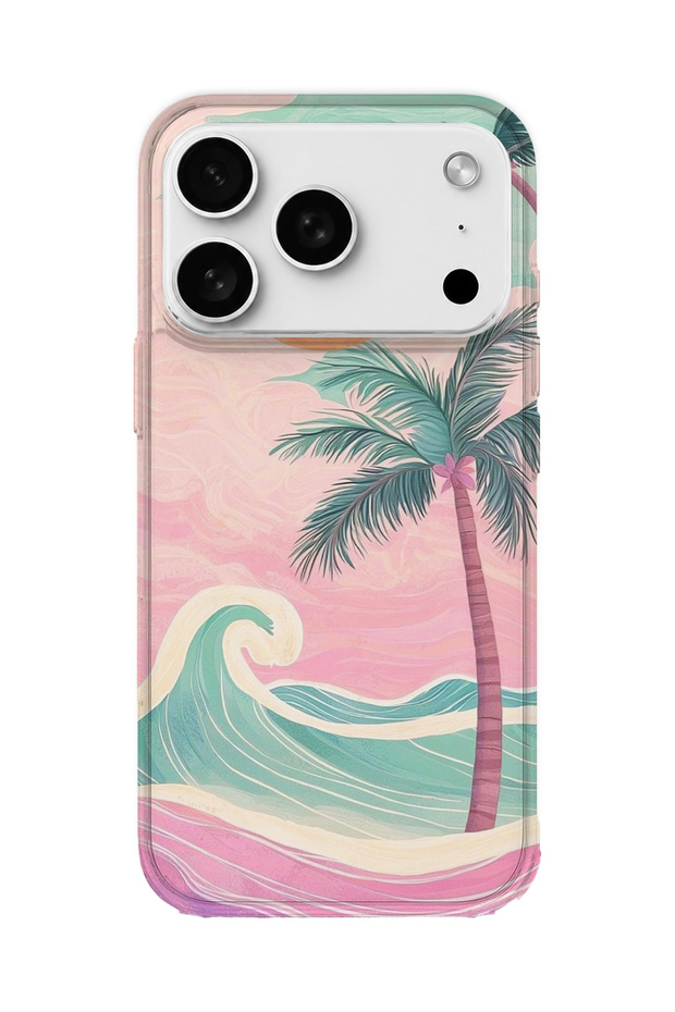 iPhone 17 Pro Max Compatible Printed Transparent Phone Case |   Collection: Summer Beach Tropical