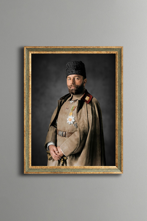 Cemal Paşa - Vintage Patterned Painting - Fine Model