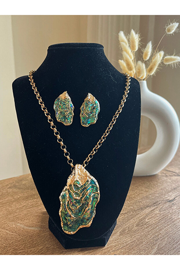 Geometric Design Style Necklace Earring Set