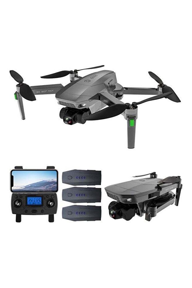 طائرة بدون طيار SG907MAX مزودة بنظام GPS وكاميرا 4K، وحامل ثلاثي المحاور، ومحرك بدون فرش، ونظام FPV بتقنية 5G واي فاي