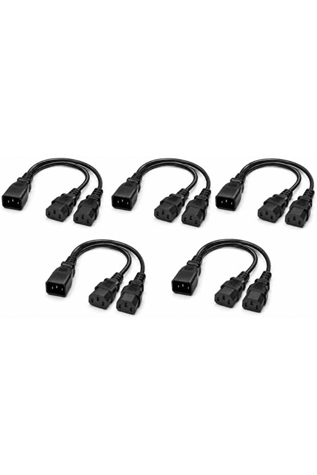 C14 to Dual C13 Power Splitter 0.5 Meter Y Splitter Power Cable