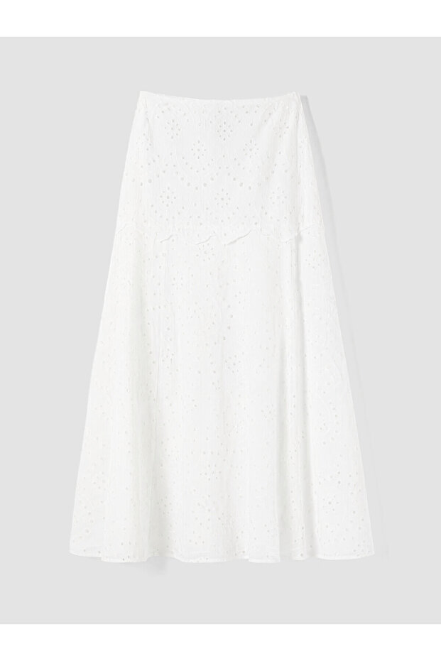 I High Waist Brode Flared Skirt from Freezen Store