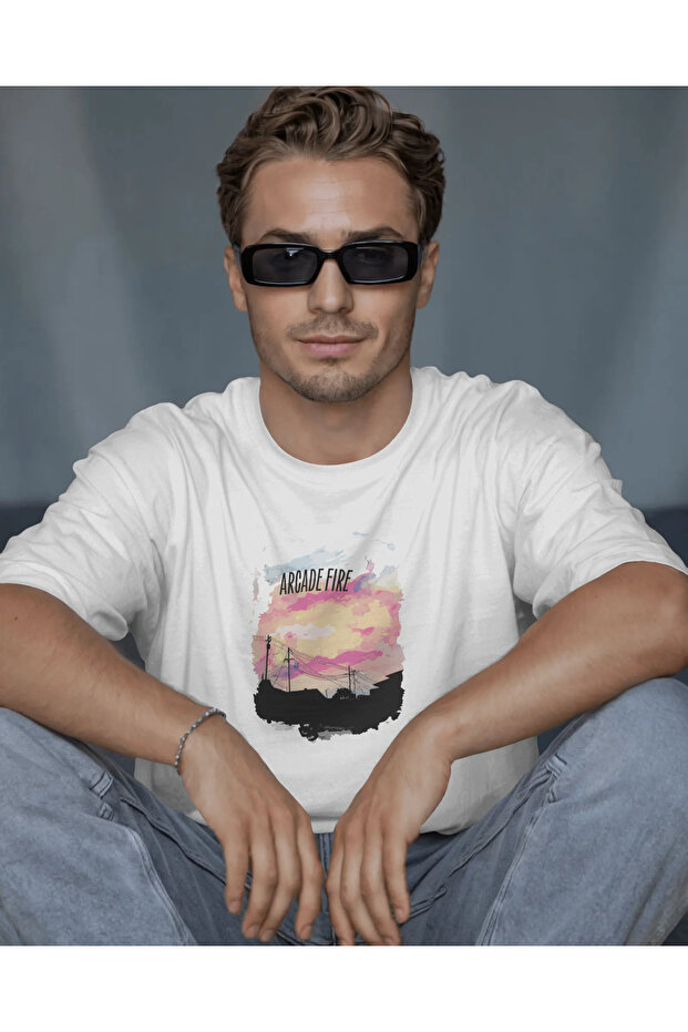 Arcade Fire Regular Unisex White T-Shirt