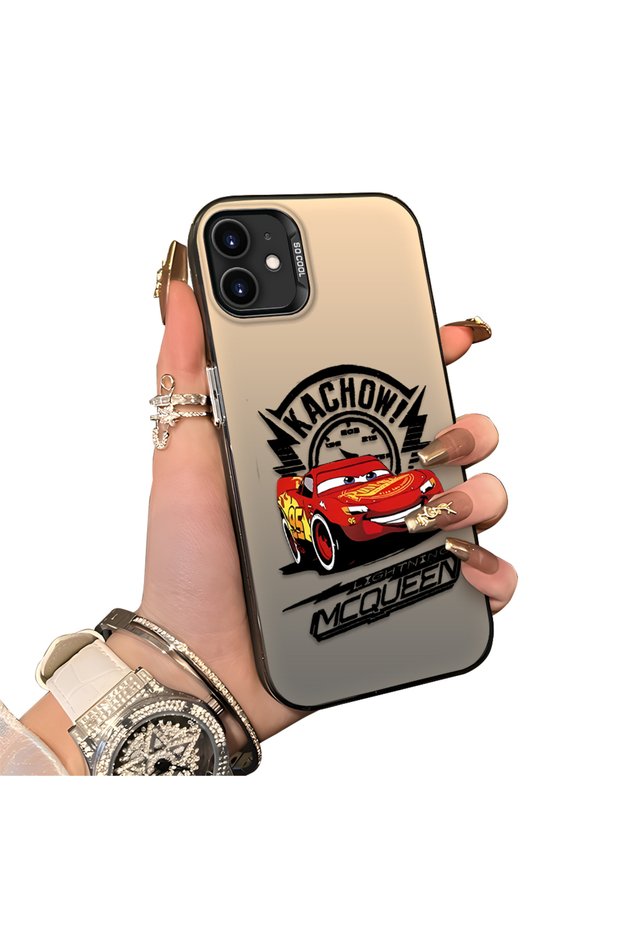 iPhone 12/12 Pro Compatible Hard Acrylic Back Silicone Edge Lens Protection Case