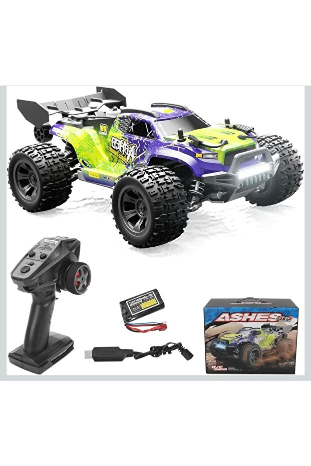 4x4 RC Monster Truck 1:10 2.4GHz 4WD High Speed Remote Control Car with LED Lights