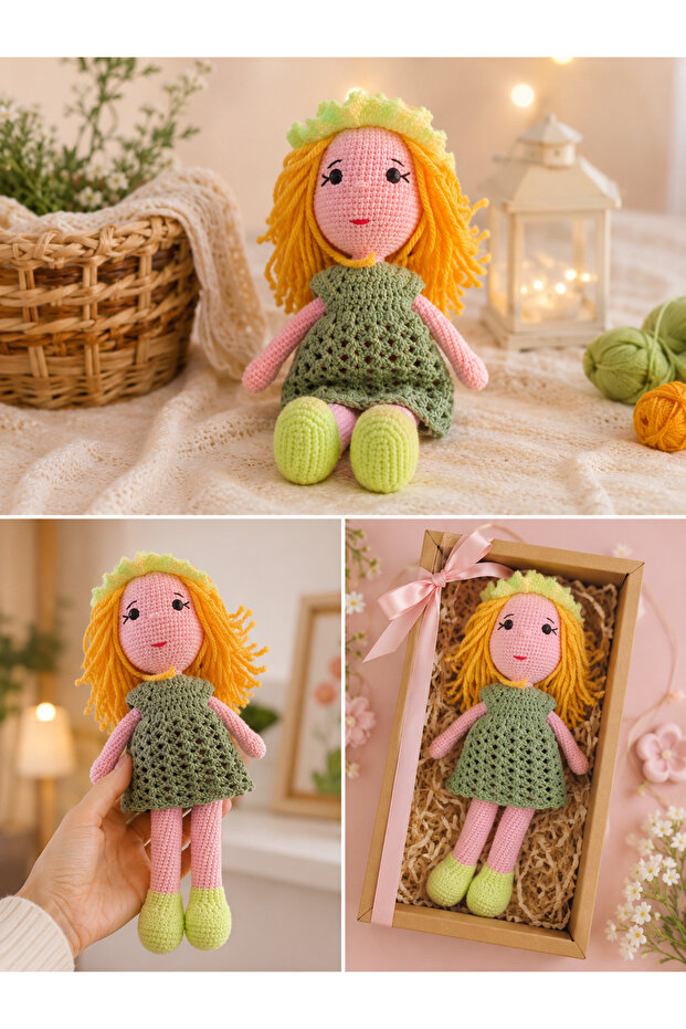 Amigurumi El Örmesi Oyuncak Bebek