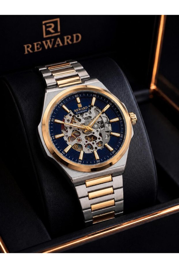 Automatic Luxury Series Men's Watch Steel Strap 5 Atm Water Resistant 2 Years Warranty Rw.Eo.003