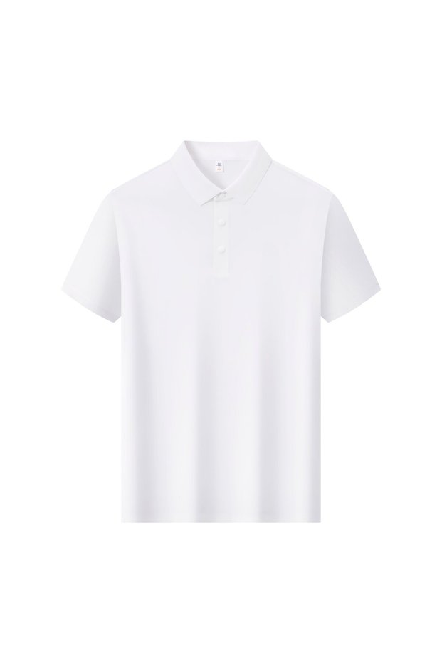 Arw86242 Seri̇ntutan--High Quality Snap Fastener Polyamide Polo Collar Tshirt
