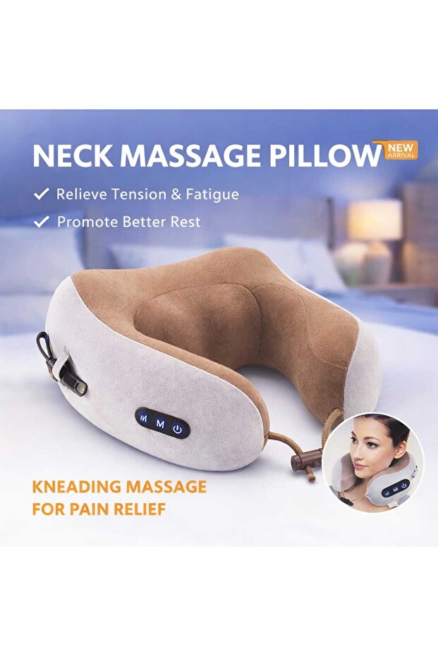U-Shaped Neck Massage Pillow Portable Electric Cervical Massager