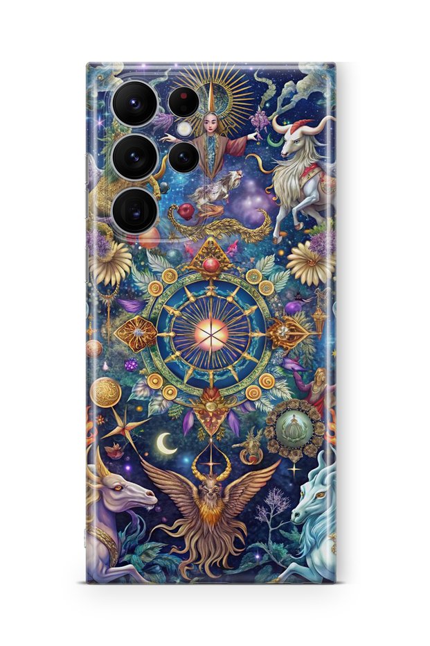 Samsung Galaxy S23 Ultra Compatible Printed Transparent Phone Case | Collection: Zodiacmuse Celestia