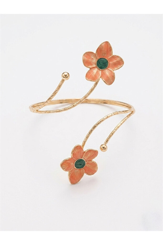 Orange Flower Figured Spiral Pazu Bracelet