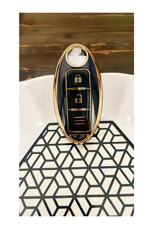 Nissan Juke Qashqai X-Trail Infinity Vbnano High Quality Silicone Remote Control Case Cover Black Gold