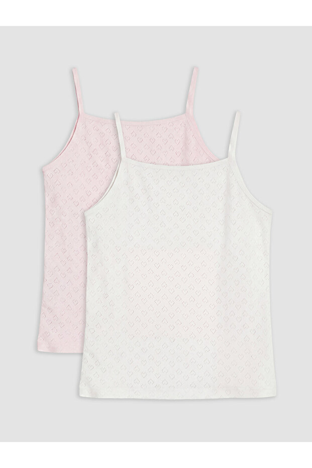 Özmarka New Season Square Neck Girls' Tank Top 2-Pack