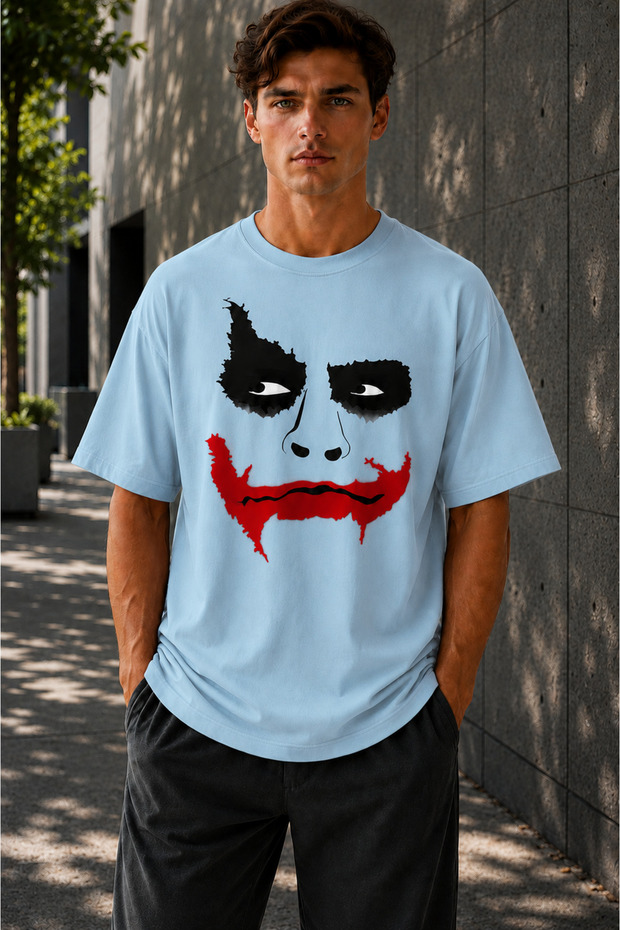 Unisex Oversize T-Shirt Red Lips Printed 100% Cotton T-Shirt Comfortable Fit