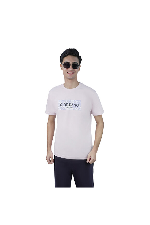 Men Slim Branding Logo Graphic Cotton Tee